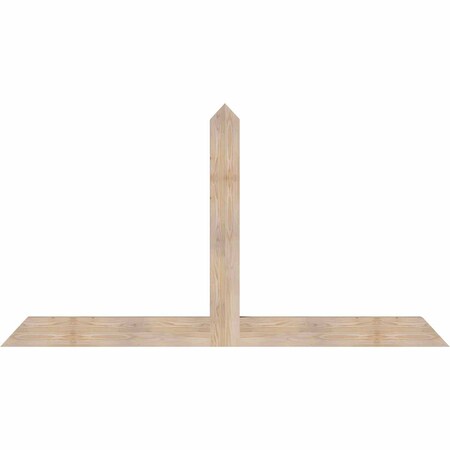 Ekena Millwork Portland Smooth Timber Gable Bracket, Douglas Fir, 84"W x 45"H x 3 1/2"D x 5 1/2"F, 13/12 Pitch GBW084X45X0406POR00SDF